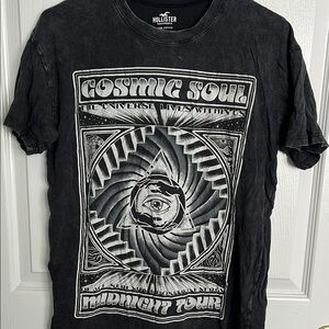 Hollister Black Geometric Short Sleeve Tee